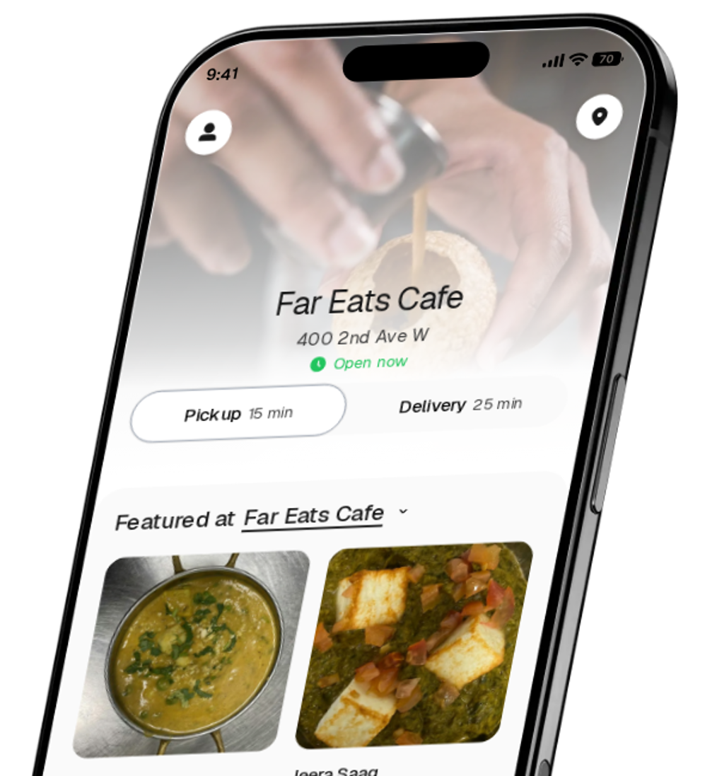 Far Eats Cafe app preview